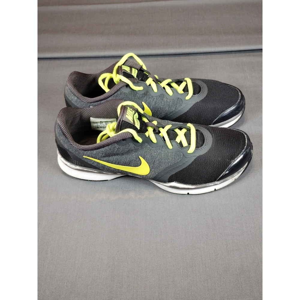 Nike 653543‑200 Men’s Size 9 Black Gray Neon Green Running Training Sneakers
